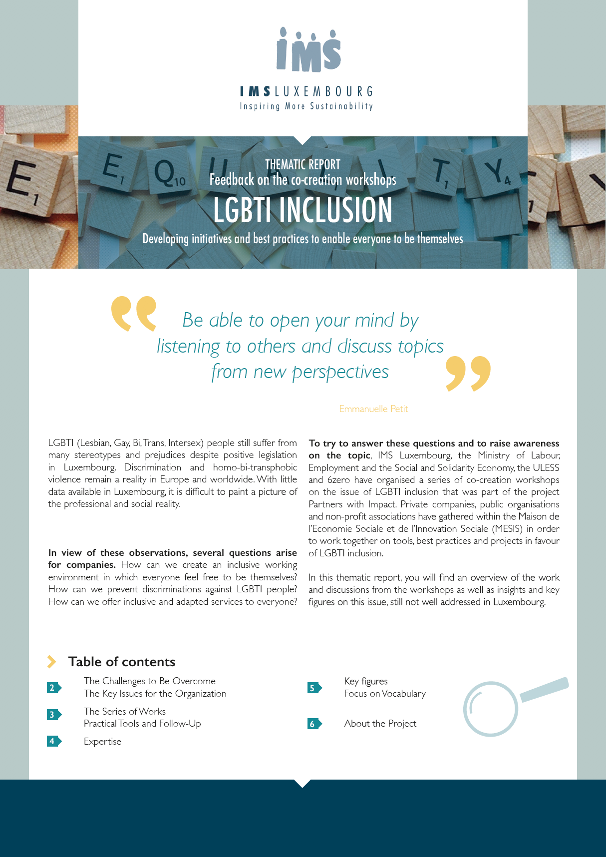 Thematic report: LGBTI inclusion
